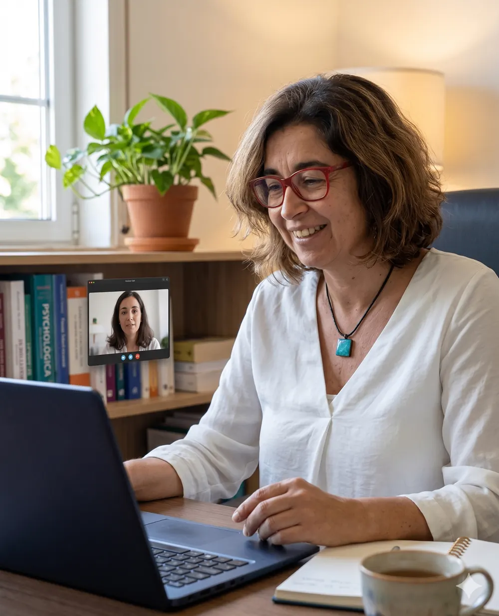 Luísa Cunha durante uma consulta de acompanhamento individual